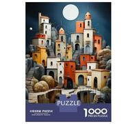 Jigsaw Puzzle 1000 Piece for Adults Fantasy Village Scene Jigsaw for Adults Fun Games Analysis And Logic Deal As Gifts for The Whole Family 38x26cm/1000pcs