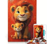 Jigsaw Puzzle 1000 Piece for Adults Father And Son Lion, Impossible Game, Home Decoration, Deal As Gifts for The Whole Family 38x26cm