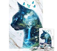 Jigsaw Puzzle 1000 Piece for Adults Feline Fantasy Impossible Game Learning Educational DIY Toys Artists' Collection, Fine Arts (52X38cm)