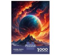 Jigsaw Puzzle 1000 Piece for Adults Fiery Fantasy Planet Landscape Jigsaw for Adults Fun Games Analysis And Logic Deal As Gifts for The Whole Family 38x26cm/1000pcs