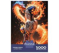 Jigsaw Puzzle 1000 Piece for Adults Fire Dragon & Woman Puzzles for Adults Family Game Birthday Present Deal As Gifts for The Whole Family 38x26cm/1000pcs