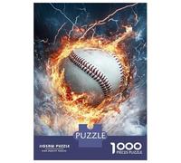 Jigsaw Puzzle 1000 Piece for Adults Flames & Ice Baseball Clash Puzzle for Adults Hands-on Game Improve Memory Stress Reduction Gifts 70x50cm/1000pcs