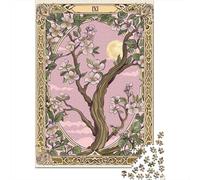 Jigsaw Puzzle 1000 Piece for Adults Full Moon Tarot Card Art Print Jigsaws for Adults Family Game Wall Decoration Deal As Gifts for The Whole Family 38x26cm/1000pcs