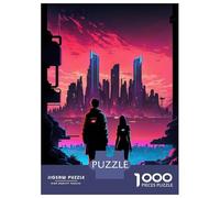 Jigsaw Puzzle 1000 Piece for Adults Future City Skyline Jigsaw Puzzle Fun Games A Work of Art Deal As Gifts for The Whole Family 52x38cm/1000pcs