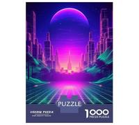 Jigsaw Puzzle 1000 Piece for Adults Futuristic Retrowave Vibes Jigsaws for Adults Family Game Wall Decoration Deal As Gifts for The Whole Family 52x38cm/1000pcs