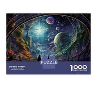 Jigsaw Puzzle 1000 Piece for Adults Galactic View from Space Station Jigsaw for Adults Fun Games Analysis And Logic Deal As Gifts for The Whole Family 52x38cm/1000pcs