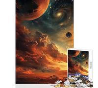 Jigsaw Puzzle 1000 Piece for Adults Galaxy Outer Space Anti-Stress Toys Gift For Birthdays for Educational Game with Matching Poster And Trivia Sheet Size 50x75cm