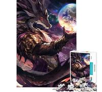 Jigsaw Puzzle 1000 Piece for Adults Galaxy Sky Dragon Anime for Birthday, Chrismas Hand Speed Race Brain Teaser Game for Age 14+ Game (38x52cm)