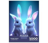 Jigsaw Puzzle 1000 Piece for Adults Glowing Longeared Friends Puzzles for Adults Family Game Birthday Present Deal As Gifts for The Whole Family 52x38cm/1000pcs