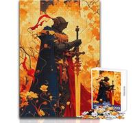 Jigsaw Puzzle 1000 Piece for Adults Gold Knight Champion Hero Home Art Decor Educational Game Gift For Birthdays (size 38x52cm)