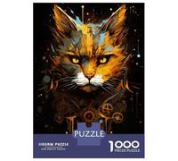 Jigsaw Puzzle 1000 Piece for Adults Golden Machine Cat Adult Jigsaw Hands-on Game Staycation Kill Time Stress Reduction Gifts 52x38cm/1000pcs
