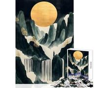 Jigsaw Puzzle 1000 Piece for Adults Golden Moon Mountain Adult Jigsaw Puzzles Birthday Present Every Piece Is Unique - Challenging Family Fun Game (38x52cm)