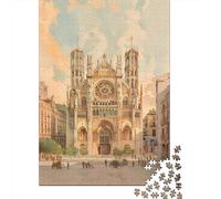 Jigsaw Puzzle 1000 Piece for Adults Gothic Cathedral Painting Jigsaw Toy Wall Decor Analysis And Logic Deal As Gifts for The Whole Family 70x50cm/1000pcs