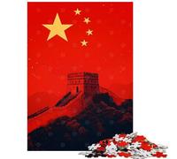 Jigsaw Puzzle 1000 Piece for Adults Great Wall of China Hands-on Game Suitable for Couples Home Decoration Toys Fun at Home Activities, Size 75x50cm