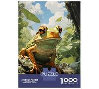 Jigsaw Puzzle 1000 Piece for Adults Green Frog in Nature Adult Jigsaw Hands-on Game Staycation Kill Time Stress Reduction Gifts 70x50cm/1000pcs