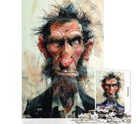 Jigsaw Puzzle 1000 Piece for Adults Grumpy Portrait Educational Game Wall Art Toy Wall Decor Artists' Collection, Fine Arts (50x75cm)