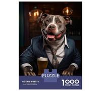 Jigsaw Puzzle 1000 Piece for Adults Happy XL Bully in The Pub Adult Jigsaw Puzzle Toy Wall Decor Wall Decoration Unique Birthday And Gifts 70x50cm/1000pcs
