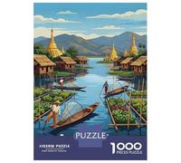 Jigsaw Puzzle 1000 Piece for Adults Inle Lake, Myanmar Travel Jigsaw Toy Wall Decor Analysis And Logic Deal As Gifts for The Whole Family 38x26cm/1000pcs