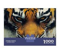 Jigsaw Puzzle 1000 Piece for Adults Intense Tiger Face Close-Up Jigsaw Toy Wall Decor Analysis And Logic Deal As Gifts for The Whole Family 70x50cm/1000pcs