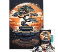 Jigsaw Puzzle 1000 Piece for Adults Japanese Eternal Bonsai Adult Puzzles Brain Teaser Game Improve Memory for Birthday, Chrismas (Size 75x50cm)