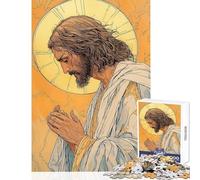 Jigsaw Puzzle 1000 Piece for Adults Jesus Christ Portrait Educational Game Wall Art Toy Wall Decor Artists' Collection, Fine Arts (38x52cm)