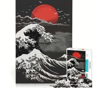 Jigsaw Puzzle 1000 Piece for Adults Kanagawas Silent Fury Impossible Game Analysis And Logic Enhance Love between Couples 38x26cm