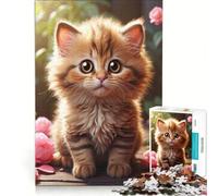 Jigsaw Puzzle 1000 Piece for Adults Kawaii Cat Impossible Game Analysis And Logic Enhance Love between Couples 38x26cm