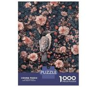 Jigsaw Puzzle 1000 Piece for Adults Kingfisher Bird on Floral Background Jigsaw Toy Wall Decor Analysis And Logic Deal As Gifts for The Whole Family 52x38cm/1000pcs