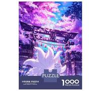 Jigsaw Puzzle 1000 Piece for Adults Kitsune Under Cherry Blossoms Jigsaw Toy Wall Decor Analysis And Logic Deal As Gifts for The Whole Family 70x50cm/1000pcs