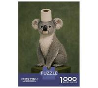 Jigsaw Puzzle 1000 Piece for Adults Koala Wearing Toilet Paper Hat Jigsaw Toy Wall Decor Analysis And Logic Deal As Gifts for The Whole Family 52x38cm/1000pcs