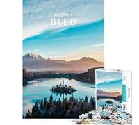 Jigsaw Puzzle 1000 Piece for Adults Lake Bled Educational Game Learning Educational Toys Great Gifts And Toys Suitable for Couples (Size 38x52cm)