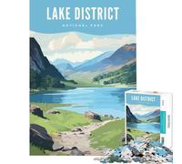 Jigsaw Puzzle 1000 Piece for Adults Lake District Ntl Park Educational Game Learning Educational Toys Great Gifts And Toys Suitable for Couples (Size 38x26cm)