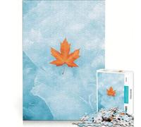 Jigsaw Puzzle 1000 Piece for Adults Leaf on Ice Impossible Game Analysis And Logic Enhance Love between Couples 38x26cm