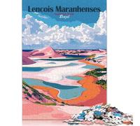 Jigsaw Puzzle 1000 Piece for Adults Lençóis Maranhenses National Park Brazil Puzzles for Adults Woodenboard Puzzles For Family Fun & Game Night 1000pcs (75x50cm)