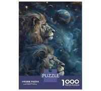 Jigsaw Puzzle 1000 Piece for Adults Lion Art Print - Celestial Lion Jigsaw Toy Wall Decor Analysis And Logic Deal As Gifts for The Whole Family 70x50cm/1000pcs