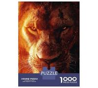 Jigsaw Puzzle 1000 Piece for Adults Lions Fiery Gaze Adult Jigsaw Hands-on Game Staycation Kill Time Stress Reduction Gifts 70x50cm/1000pcs