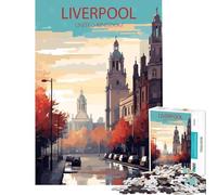 Jigsaw Puzzle 1000 Piece for Adults Liverpool United Kingdom Educational Games Toys Educational Games Secret Santa Gifts Family Activities (size 38x52cm)