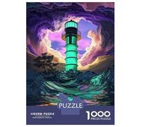 Jigsaw Puzzle 1000 Piece for Adults Luminous Lighthouse Puzzle for Adults Hands-on Game Improve Memory Stress Reduction Gifts 70x50cm/1000pcs
