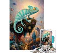 Jigsaw Puzzle 1000 Piece for Adults Magical Chameleon Wonders Relaxing Games Learning Educational Toys Great Gifts for Games Presents for Women (Size 38x52cm)
