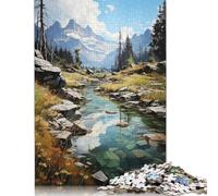 Jigsaw Puzzle 1000 Piece for Adults Majestic Banff Puzzles for Adults Woodenboard Puzzles For Family Fun & Game Night 1000pcs (75x50cm)