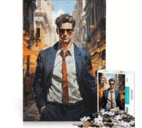 Jigsaw Puzzle 1000 Piece for Adults Man in The City Impossible Game Fun at Home Activities Suitable for Desktop Decoration 38x26cm