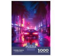 Jigsaw Puzzle 1000 Piece for Adults Miami Outrun Aesthetics Adult Jigsaw Relaxing Games Hand Speed Race Unique Birthday And Gifts 70x50cm/1000pcs