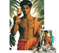 Jigsaw Puzzle 1000 Piece for Adults Modern Indian Man Drinking Challenging To Complete Pattern Assembly Home Decoration Toys for And from 14 Years And over (38X52cm)