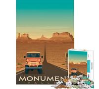 Jigsaw Puzzle 1000 Piece for Adults Monument Valley Poster Educational Game Learning Educational Toys Great Gifts And Toys Suitable for Couples (Size 38x26cm)