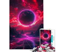 Jigsaw Puzzle 1000 Piece for Adults Moon Landscape Magic Retro Fun at Home Activities, For Family Fun Practical Game for 14+ Puzzle Game Offered (38x52cm)