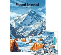 Jigsaw Puzzle 1000 Piece for Adults Mount Everest Base Camp Adult Puzzles Toy Wall Decor Difficult Hard Unique Birthday And Gifts (Size 38x26cm)