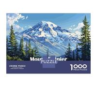 Jigsaw Puzzle 1000 Piece for Adults Mount Rainier Landscape Adult Jigsaw Hands-on Game Staycation Kill Time Stress Reduction Gifts 70x50cm/1000pcs
