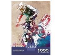 Jigsaw Puzzle 1000 Piece for Adults Mountain Biker Sport Art Adult Jigsaw Hands-on Game Staycation Kill Time Stress Reduction Gifts 52x38cm/1000pcs