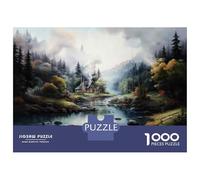 Jigsaw Puzzle 1000 Piece for Adults Mountain Cabin Retreat Jigsaw for Adults Fun Games Analysis And Logic Deal As Gifts for The Whole Family 38x26cm/1000pcs