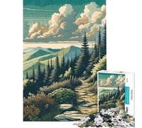 Jigsaw Puzzle 1000 Piece for Adults Mountain Trail Landscape Puzzle for Adults Fun Games Difficult Hard Unique Birthday And Gifts (Size 50x75cm)